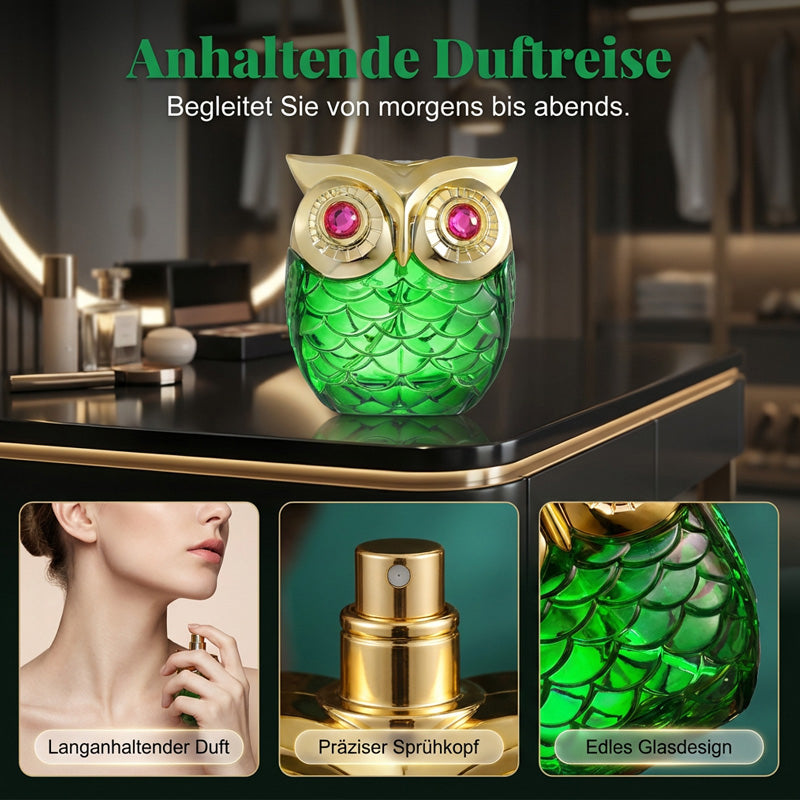 🔥🦉 50% RABATT NU! Mystisk Eau de Parfum – Mystisk Doft, Elegant Uggleflaska, Långvarig. 🌙💎