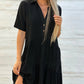 👗 50% RABATT NU! ✨ Solid Färg Komfort Kavaj Knapp Klänning – A-linje & Bomull/Linne – Perfekt för Dagligt Bruk 🌸