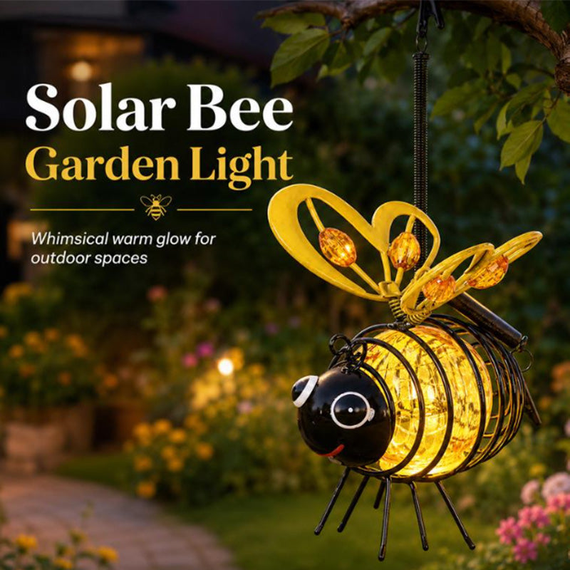 Solcellsdriven hängande bi-lampa