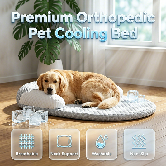 🐾 50% RABATT NU! ❄️ Kylande husdjurssäng – Ortopedisk 3D-massage & stödjande bolster – Andningsbar & perfekt för alla raser – ger trygghet & komfort hela dagen 🛏️✨
