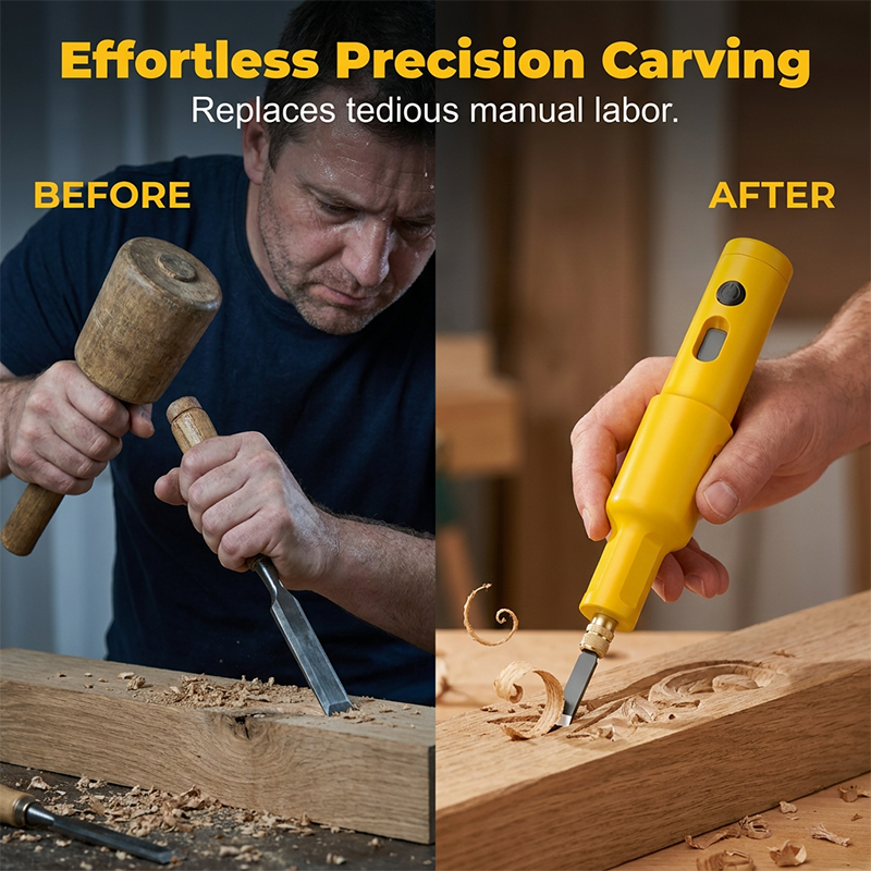 🔧✨ 50% RABATT NU! All‑i‑ett elektriskt snidarset – kraftfull, precisionsstyrd & sladdlös för trä, linoleum & DIY-projekt 🎨🪚