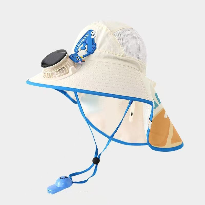 🔥50% RABATT NU! 🌬️Solskyddshatt med Nackskydd och Inbyggd Kylfläkt