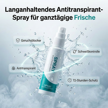 🛡️ Långvarig antiperspirant spray – 48 h skydd, fläckfri formula & hudvänlig, perfekt för jobb, gym & vardag, 30 ml perfekt för resa ✈️