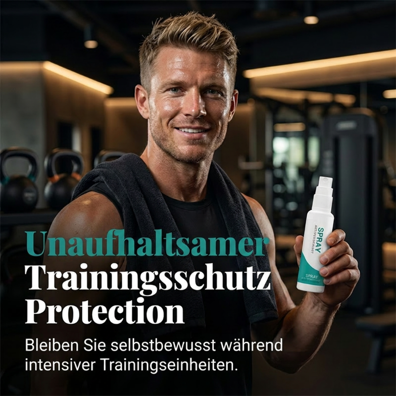 🛡️ Långvarig antiperspirant spray – 48 h skydd, fläckfri formula & hudvänlig, perfekt för jobb, gym & vardag, 30 ml perfekt för resa ✈️
