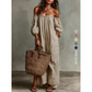 💃 Off-shoulder långklänning med lanternärmar – framhäver axlarna, döljer överarmarna & smickrar figuren, romantisk & chic 🌸