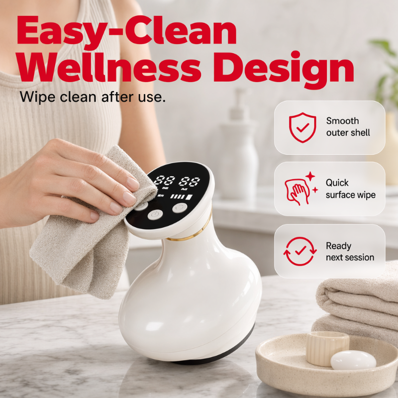 🌡️ Uppvärmd vakuumkoppningsmassager – kombinerar värmeterapi & sugmassage, främjar blodcirkulation & djupavslappning, perfekt för hemmabruk 🧖‍♀️