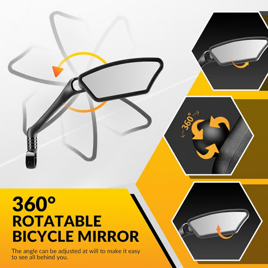 🚲 BEGRÄNSAD TID – 50 % RABATT! ✨ 360° roterbar cykelbackspegel – stötdämpande, bred synvinkel & perfekt för stad, landsväg & mountainbike 🚵