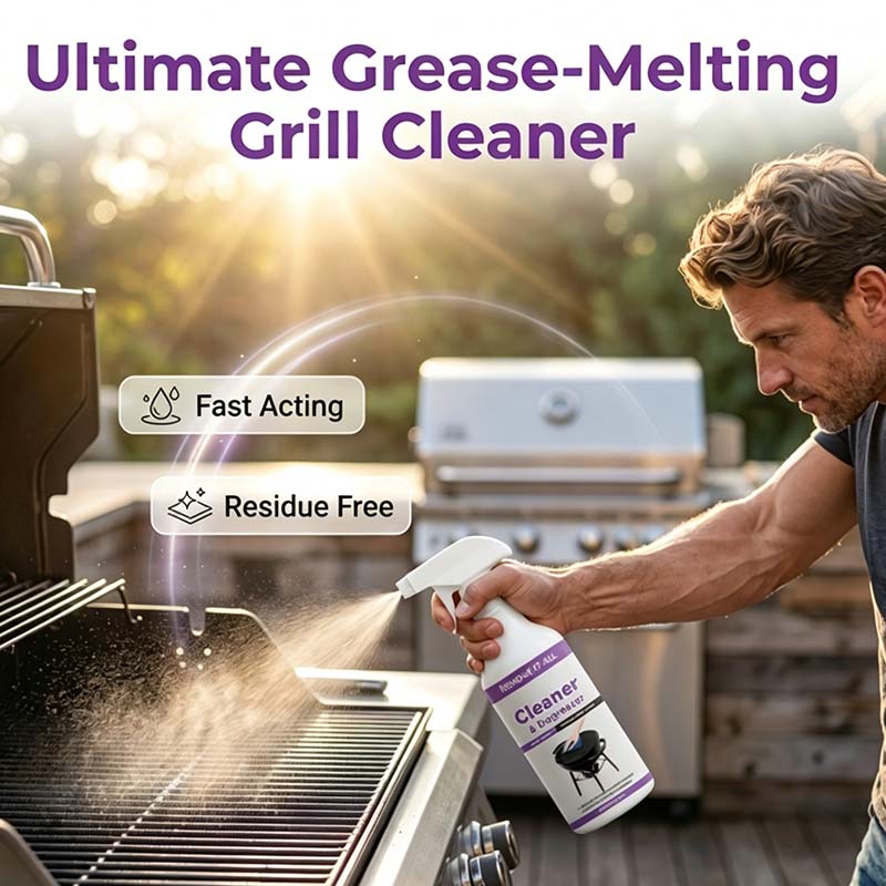 🧼 Kraftfull grillrengöring & avfettning – löser upp fett, smuts och fastbrända rester 🔥