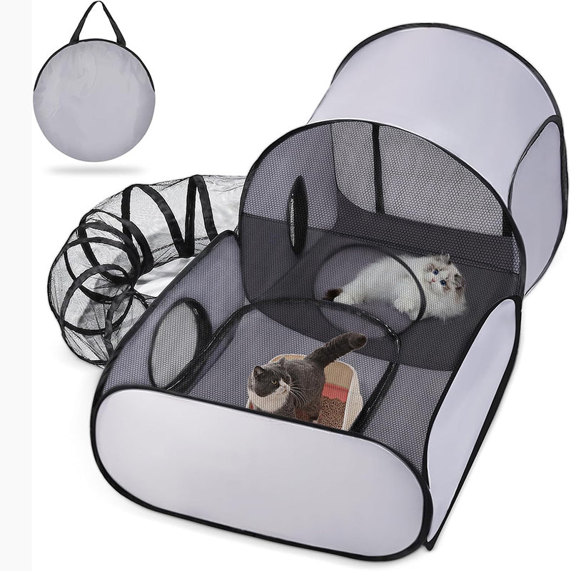 Stor kattunnel för lek och avkoppling