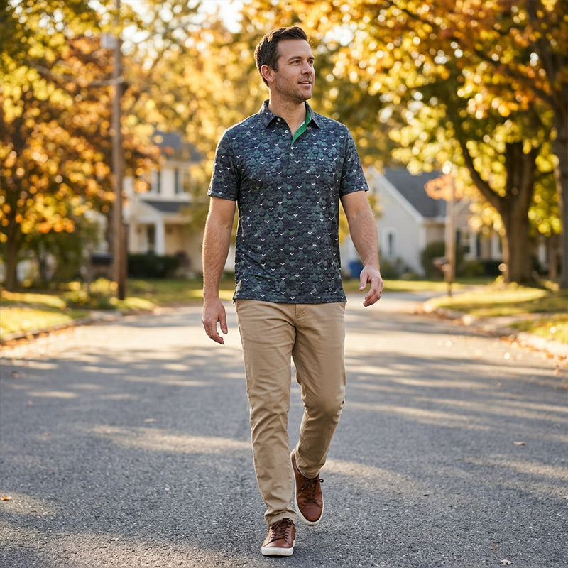 👔 Kortärmad skjorta med tryck – Unikt design, andas bra, avslappnad men stilfull 🌿✨