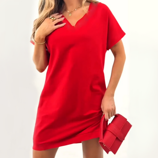 🔥2026 Hot Sale 50% OFF✨V-Neck Color-Blocking Midi Dress