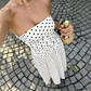 🎉 Rea 2026 – Över 46 000 sålda!💞 Off-shoulder-klänning med prickmönster för damer – tidlös charm möter modern elegans 🌸