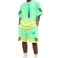 Tvådelat set med sommar-T-shirt och shorts för män