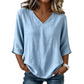👚 50% RABATT NU! ✨ V-ringad Damblus – Bekväm Vardagsstil med Elegant Passform – Perfekt för Kontor & Fritid – Andningsbar & Lätt 🌸