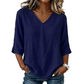 👚 50% RABATT NU! ✨ V-ringad Damblus – Bekväm Vardagsstil med Elegant Passform – Perfekt för Kontor & Fritid – Andningsbar & Lätt 🌸