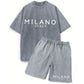 👕🩳 Set med T-shirt och shorts för män – 50 % rabatt! Avslappnad passform, andas bra, perfekt för sommardagar och avkoppling. 🔥☀️