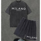 👕🩳 Set med T-shirt och shorts för män – 50 % rabatt! Avslappnad passform, andas bra, perfekt för sommardagar och avkoppling. 🔥☀️