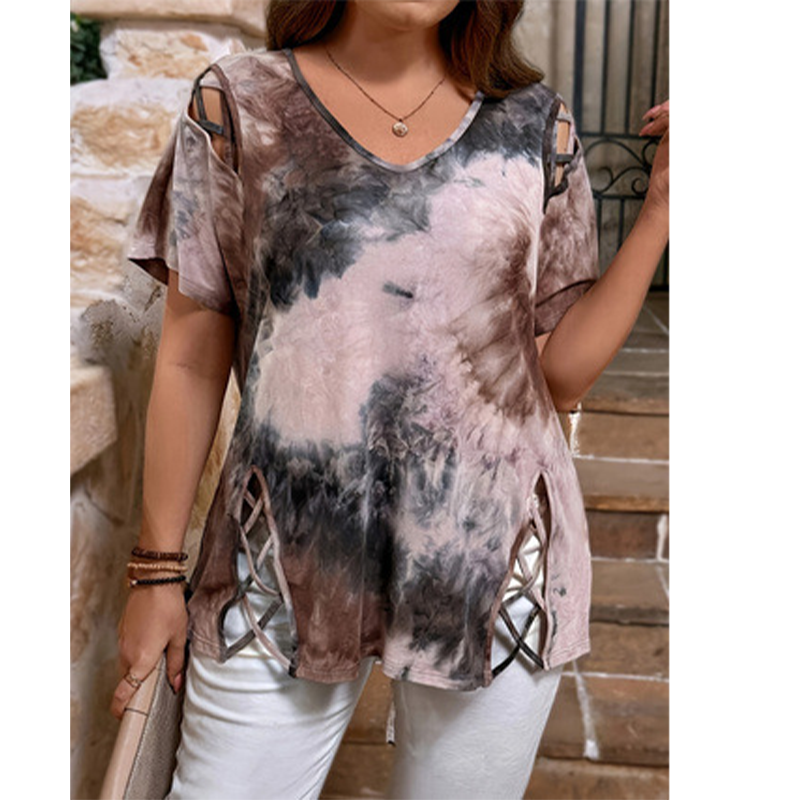 👚50% RABATT NU!! ✨ Mångsidig sommartopp med hjärtmönster och sidosnörning