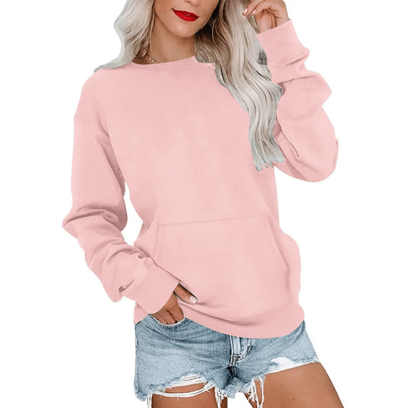 Oversized-tröja med rund hals för damer 👕 Mysig, rymlig och perfekt för avslappnade dagar ✨