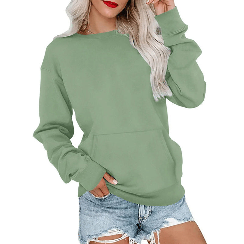 Oversized-tröja med rund hals för damer 👕 Mysig, rymlig och perfekt för avslappnade dagar ✨