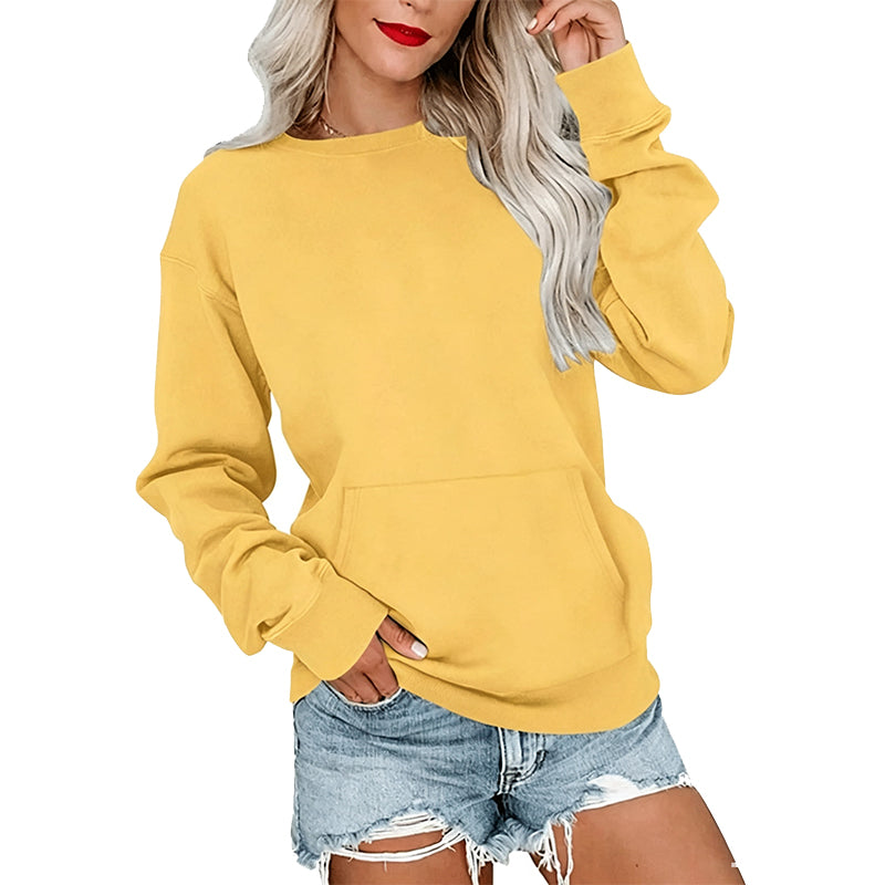 Oversized-tröja med rund hals för damer 👕 Mysig, rymlig och perfekt för avslappnade dagar ✨