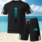 Tvådelat set med sommar-T-shirt och shorts för män