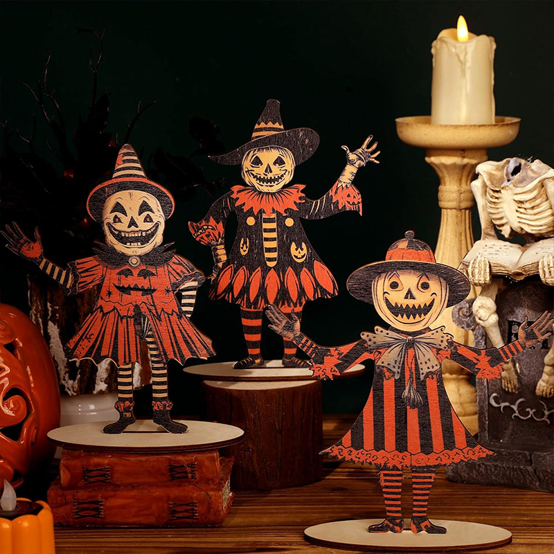 Vintage Halloween Trä Vägghängande Set