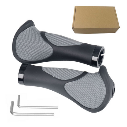 🚴 50 % RABATT NÅ! 🧤 Ergonomiske sykkelhåndtak – TPR-materiale, sikker låsing og universell passform – perfekt for terrengsykkel og landeveissykkel 🔒