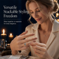 📢📢50 % RABATT !! ⏰Damerring med mikroinnfattede zirkoner og imiterte edelstener – perfekt som forlovelsesring eller parring