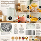 📢📢60 % RABATT NÅ!! ⏰Automatisk soyamelkmaskin for husholdningsbruk og kraftig blender med 1500 ml kapasitet, filterfri, multifunksjonell matprosessor med 10 kniver og innvendig foring i rustfritt stål 304🥛