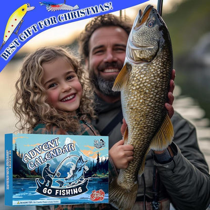 Julfiskebete-adventskalender – Blindbox-sett med minnow-, popper- og skedbeten