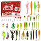 Julfiskebete-adventskalender – Blindbox-sett med minnow-, popper- og skedbeten