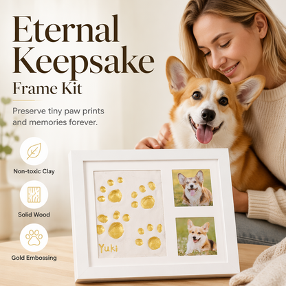 👶 50 % RABATT I BEGRENSET TID! 🖼️ Sett for å lage hånd- og fotavtrykk av babyen selv – trygg leire, minneramme, enkelt håndverk ✨