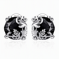 🖤 70 % RABATT! ✨ Gotiske øredobber med rankemotiv – allergivennlig S925 sterlingsølv, mystisk svart kubisk zirkonia og utsøkt vintage-gravering – lett og mørk eleganse til hverdagsbruk 🎀