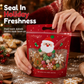 🎅 ⏰50%-pakning med julekonfektposer – tegneserieinspirerte stående poser med glidelås til innpakning av «Snowflake Crisp»-kaker og bakervarer❄️