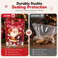 🎅 ⏰50%-pakning med julekonfektposer – tegneserieinspirerte stående poser med glidelås til innpakning av «Snowflake Crisp»-kaker og bakervarer❄️