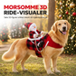 🦮Rødt julekostyme til hund, nisseriestedrakt med justerbar bryststropp🦮