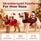 🦮Rødt julekostyme til hund, nisseriestedrakt med justerbar bryststropp🦮