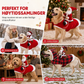 🦮Rødt julekostyme til hund, nisseriestedrakt med justerbar bryststropp🦮