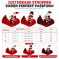 🦮Rødt julekostyme til hund, nisseriestedrakt med justerbar bryststropp🦮