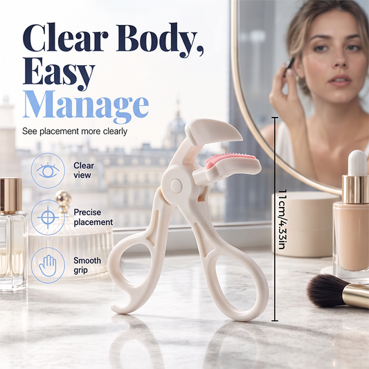👁️ 50 % RABATT NÅ! 💫 Vinklet øyenvippebøyer med kam – gir øyeblikkelig bøy og skånsom polstring på få sekunder ✨