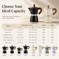☕ Klassisk mokakanne: 8-kantet design, fyldig crema, aluminium, 150/300 ml