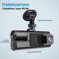 🚗🎥 50 % RABATT! Dashcam med 3 Full HD 1080p-objektiver – foran + i kupeen + bak med ryggekamerafunksjon 🔥