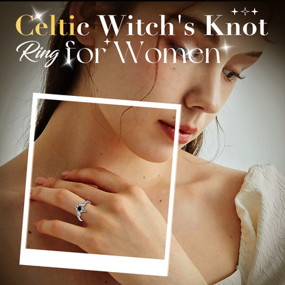 ⏳Tidsbegrenset tilbud!🔮 «Celtic Witch’s Knot»-ring for kvinner – mystisk og tidløs✨💍