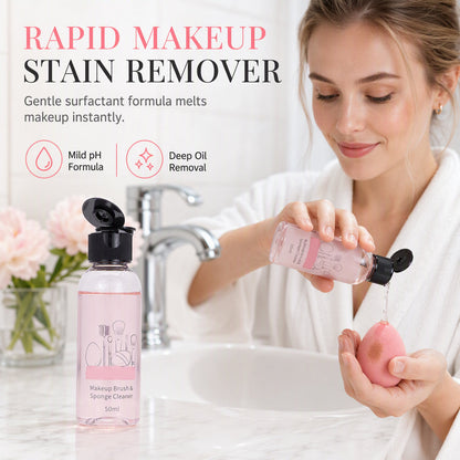 🔥50 % RABATT!! 🧼 Rengjøringsmiddel for sminkesvamper og børster – Rask flekkfjerning, pH-balansert og skånsom ✨