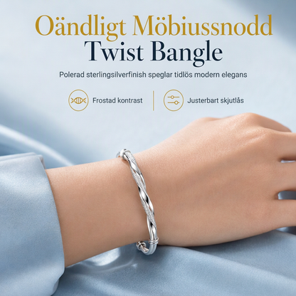 🌀 50 % RABATT! ✨ Uendelig Mobius-armbånd, mykt glidende justeringslås, dobbel teksturbelegg, elektropaterert og falmer ikke