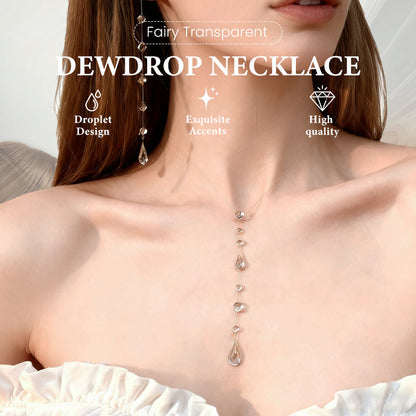 🔥50 % rabatt! 💧Gjennomsiktig «Dewdrop»-halskjede for kvinner