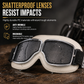 ⏳🔥50 % RABATT I BEGRENSET TID! ⏰💥Retro motorsykkelbriller – vindtette, bruddsikre glass, vintage-stil 🕶️