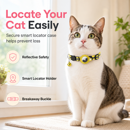 📢📢50 % rabatt！！！🐶Reflekterende kattehalsbånd med vanntett smart sporingsenhet for kjæledyr🐱