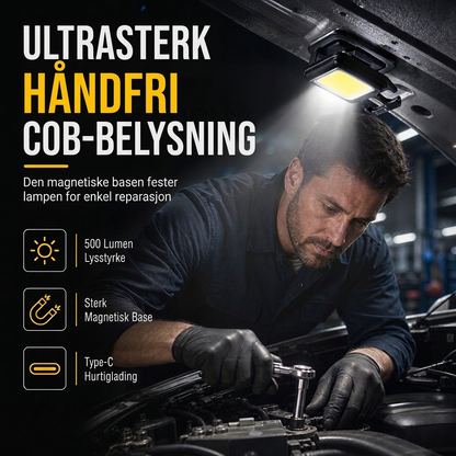 🔈🔈50 % RABATT！🌞🌞Mini oppladbar lommelykt med magnetisk bakside